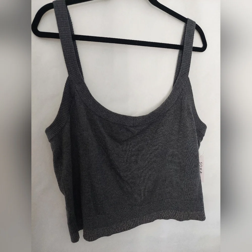 Soma Charcoal Knit Top